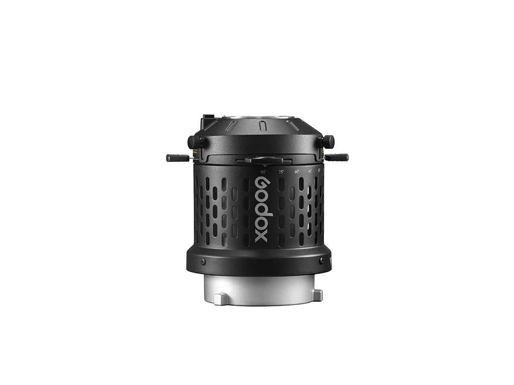 Godox BLP optik şekillendirici gobo ve lens detayı